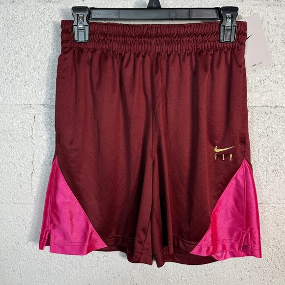 Nike Dri-FIT ISoFly Women's Basketball Shorts Dark Team Red/alchemy Pink small - Picture 1 of 6